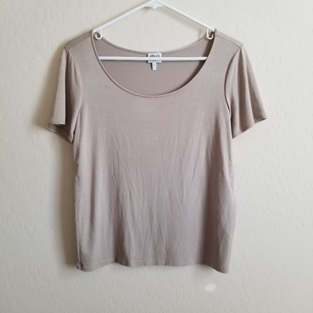 Armani Collezioni Short Sleeve Viscose Top Tee 10